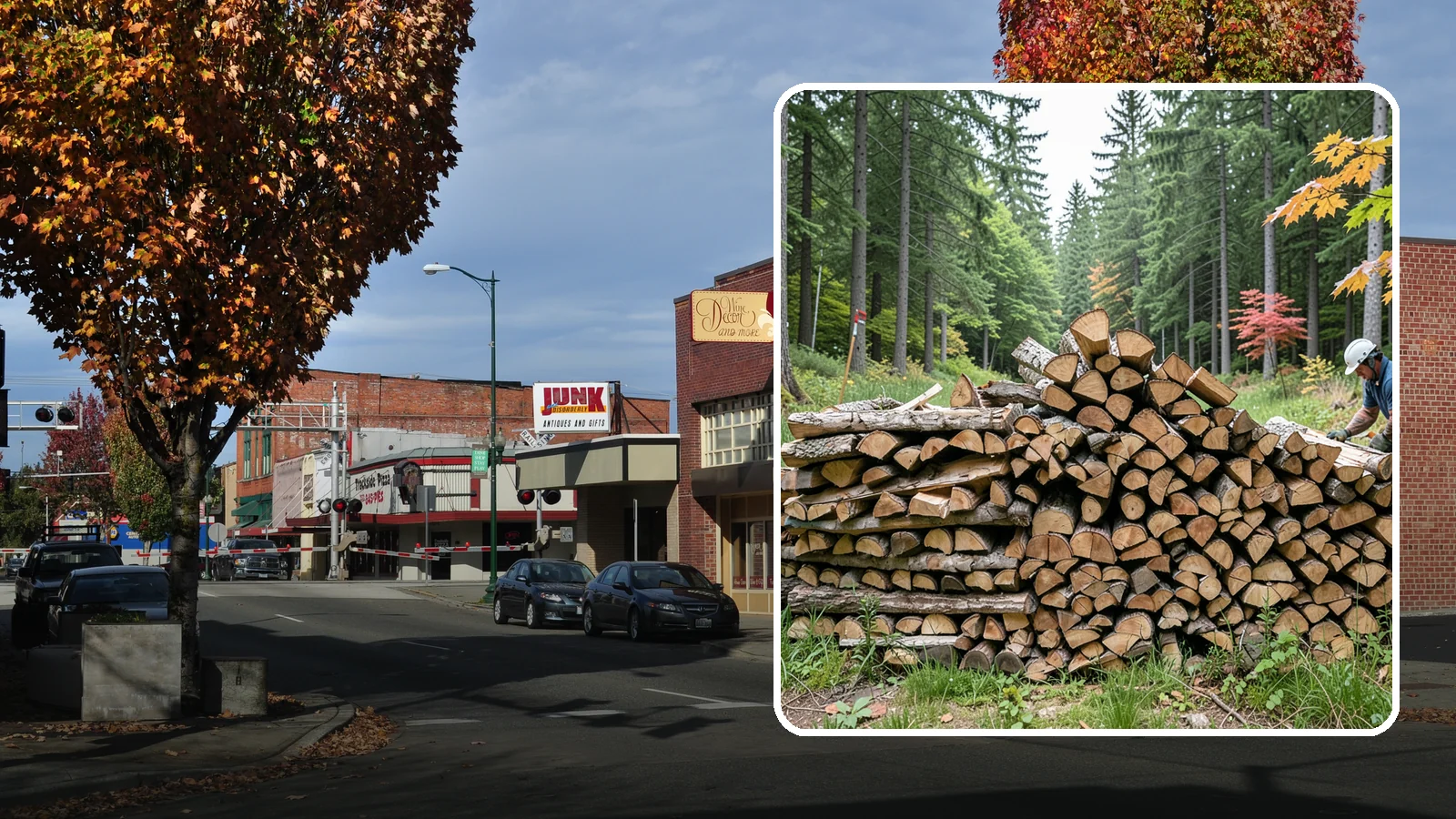 Half Cord Firewood in Puyallup, Pierce County, WA - A half cord of seasoned firewood, a balanced supply for regular weekend and evening fires.
