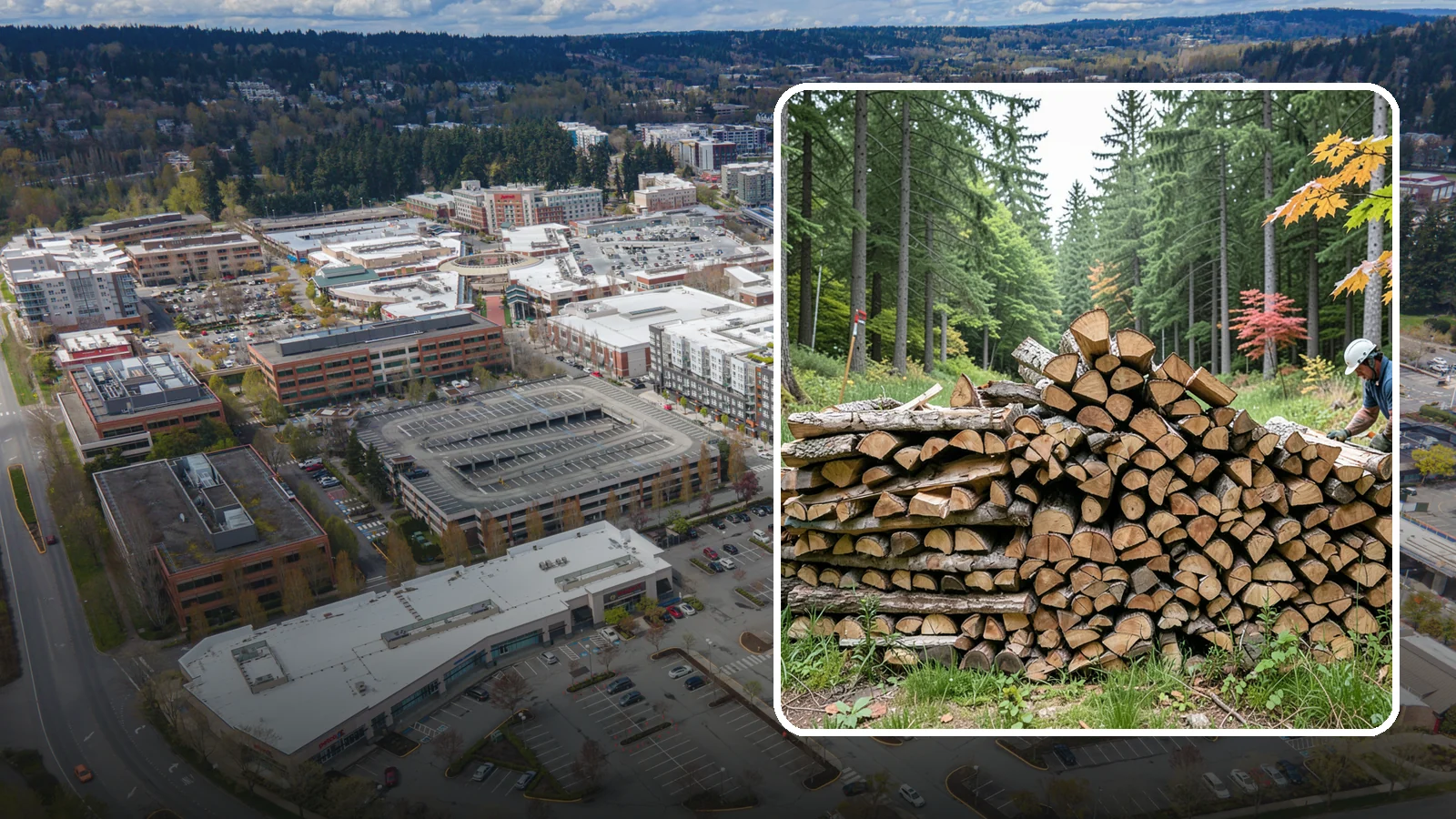 Half Cord Firewood in Redmond, King County, WA - A half cord of seasoned firewood, a balanced supply for regular weekend and evening fires.