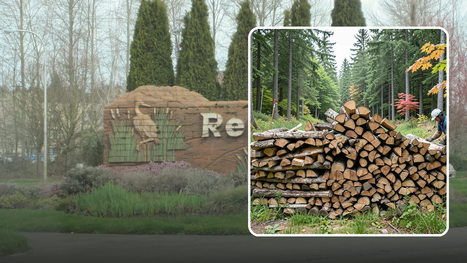 Half Cord Firewood in Renton, King County, WA - A half cord of seasoned firewood, a balanced supply for regular weekend and evening fires.