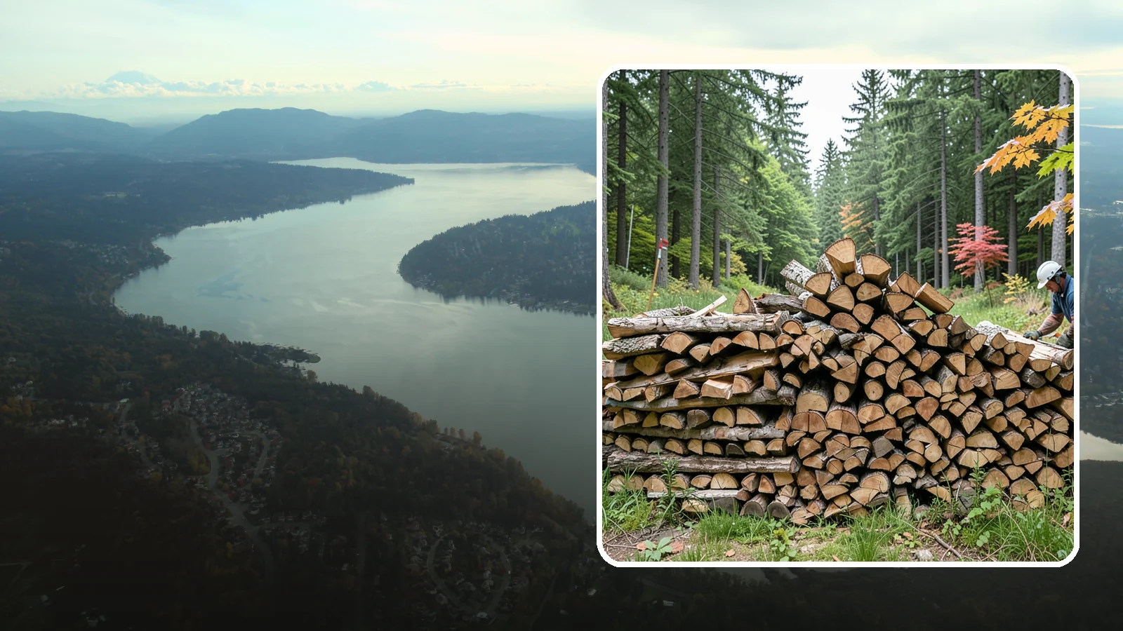 Half Cord Firewood in Sammamish, King County, WA - A half cord of seasoned firewood, a balanced supply for regular weekend and evening fires.