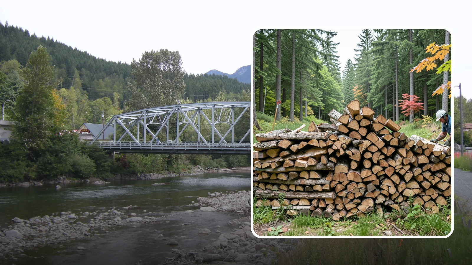 Half Cord Firewood in Skykomish, King County, WA - A half cord of seasoned firewood, a balanced supply for regular weekend and evening fires.