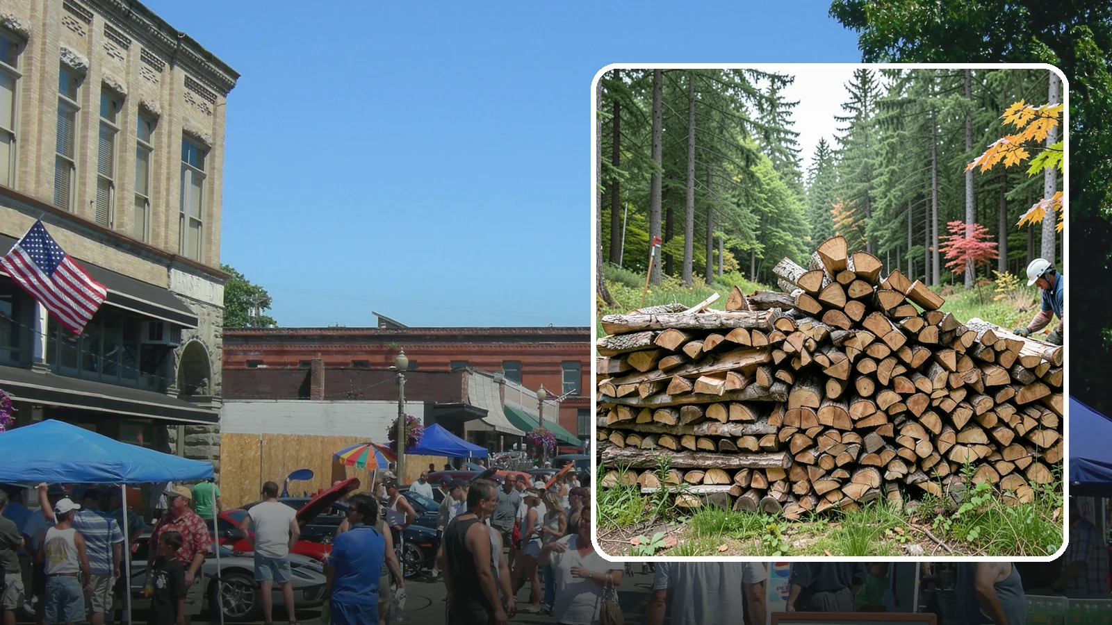 Half Cord Firewood in Snohomish, Snohomish County, WA - A half cord of seasoned firewood, a balanced supply for regular weekend and evening fires.