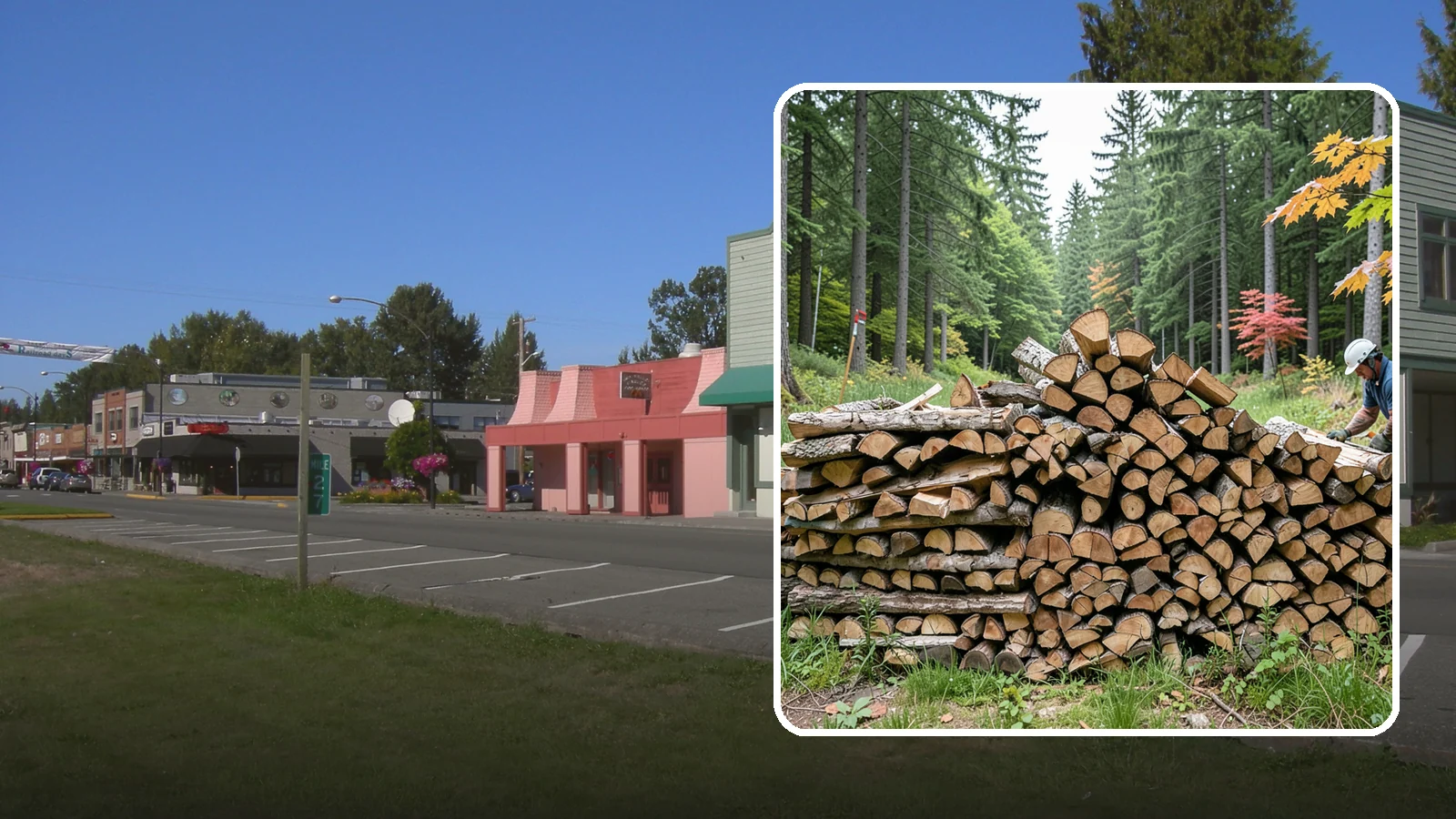 Half Cord Firewood in Snoqualmie, King County, WA - A half cord of seasoned firewood, a balanced supply for regular weekend and evening fires.