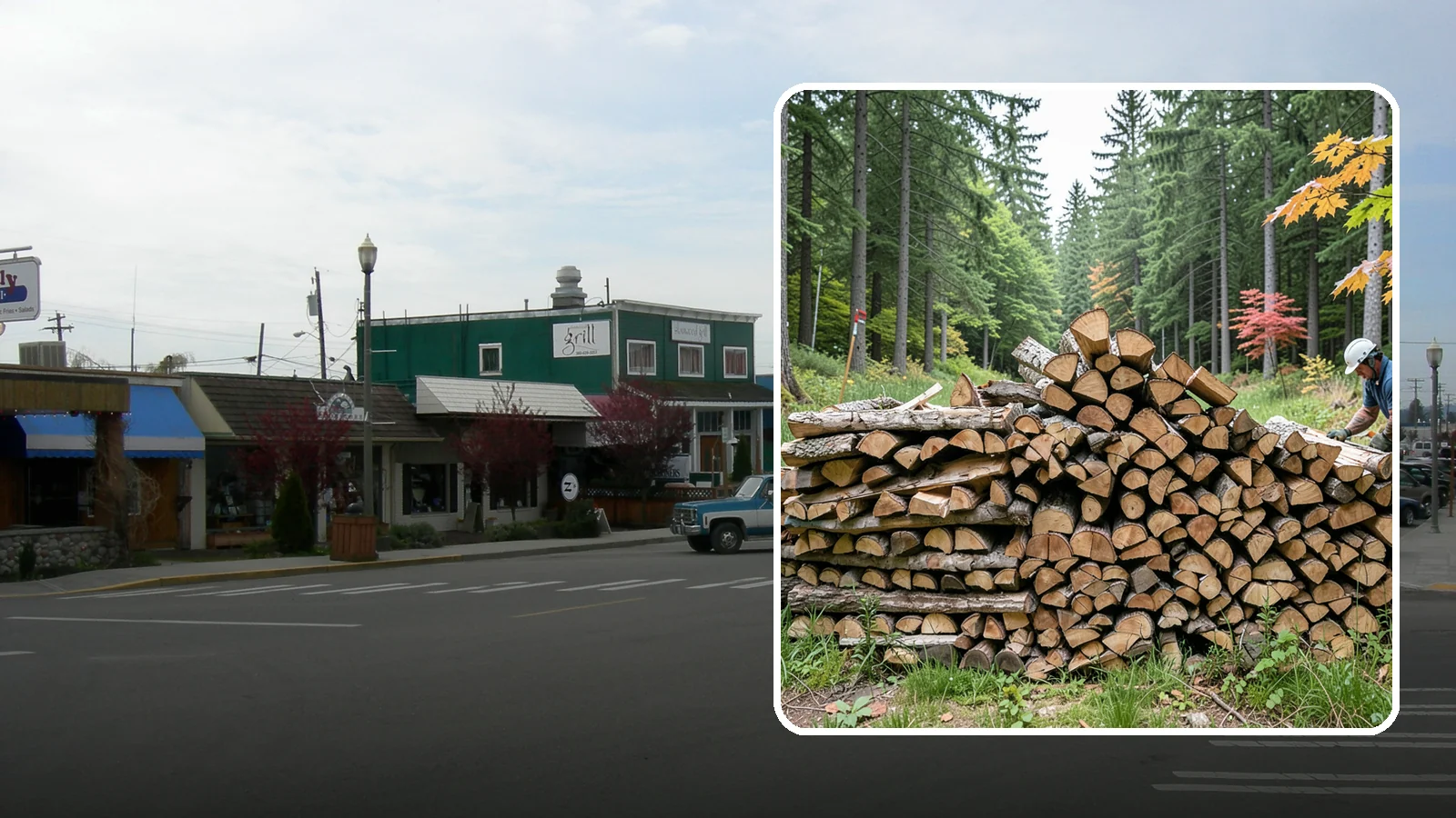 Half Cord Firewood in Stanwood, Snohomish County, WA - A half cord of seasoned firewood, a balanced supply for regular weekend and evening fires.