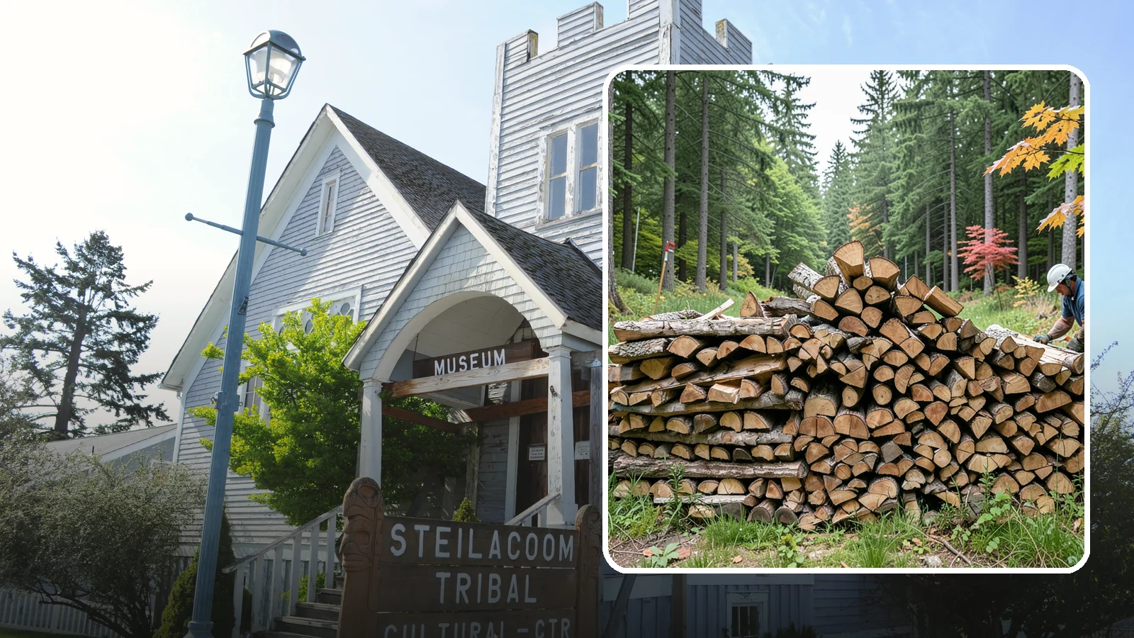 Half Cord Firewood in Steilacoom, Pierce County, WA - A half cord of seasoned firewood, a balanced supply for regular weekend and evening fires.