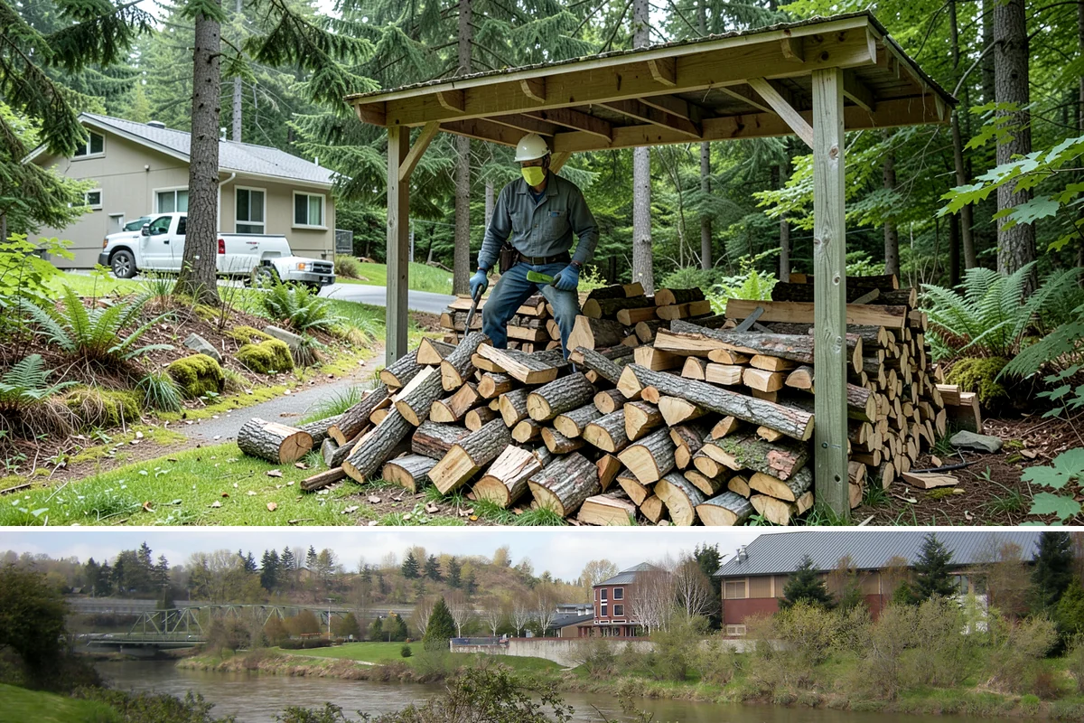Half Cord Firewood in Tukwila, King County, WA - Fall is the smart time to secure a half cord before winter demand and prices climb.