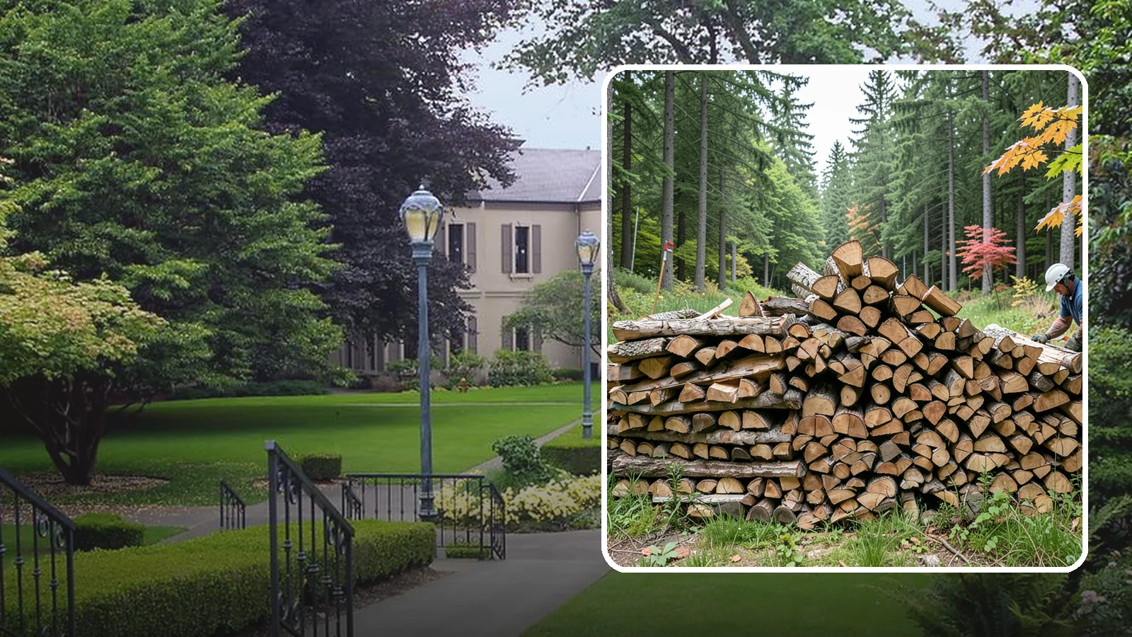 Half Cord Firewood in Woodinville, King County, WA - A half cord of seasoned firewood, a balanced supply for regular weekend and evening fires.