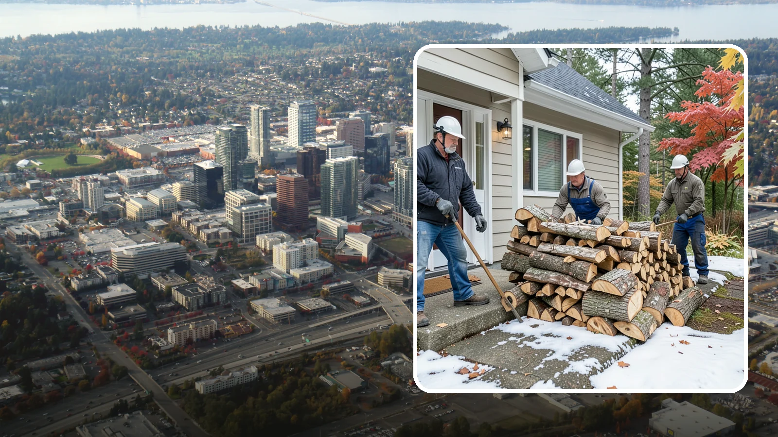 Heating Emergency Firewood in Bellevue, King County, WA - When your primary heat fails, we deliver burnable wood fast so your household stays warm through the crisis.