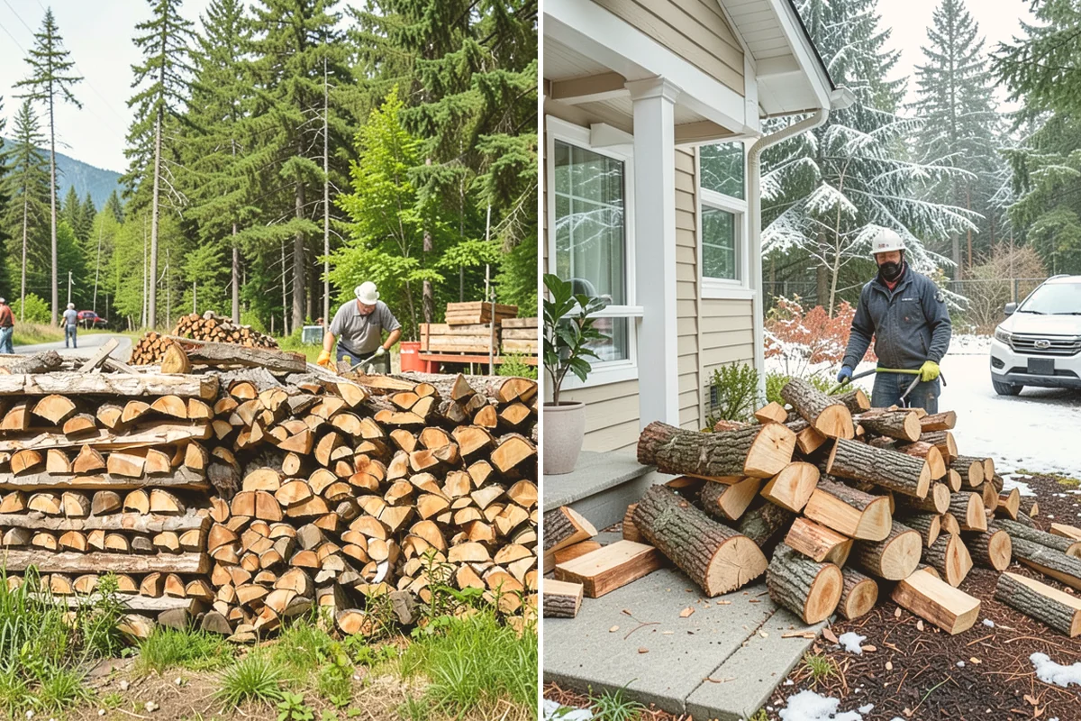 Heating Emergency Firewood in Bothell, King County, WA - Take your emergency call and assess how much wood you need