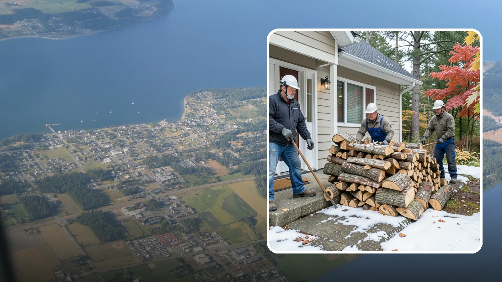Heating Emergency Firewood in Coupeville, Island County, WA - When your primary heat fails, we deliver burnable wood fast so your household stays warm through the crisis.
