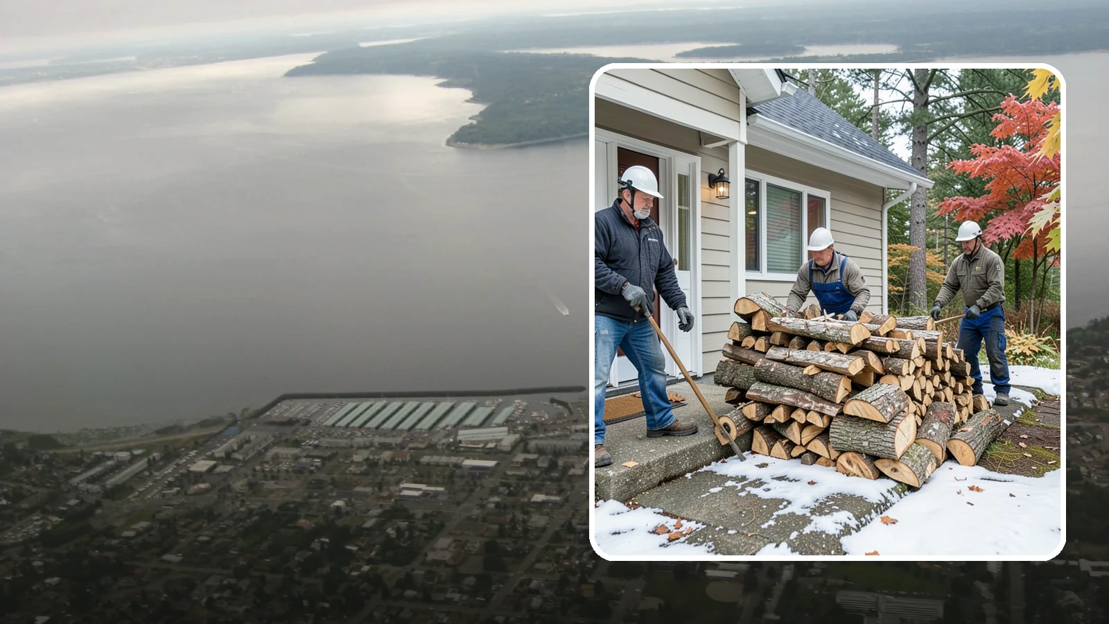 Heating Emergency Firewood in Des Moines, King County, WA - When your primary heat fails, we deliver burnable wood fast so your household stays warm through the crisis.