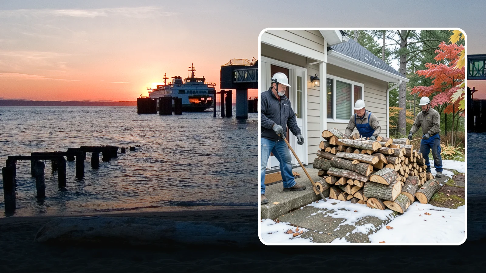 Heating Emergency Firewood in Edmonds, Snohomish County, WA - When your primary heat fails, we deliver burnable wood fast so your household stays warm through the crisis.