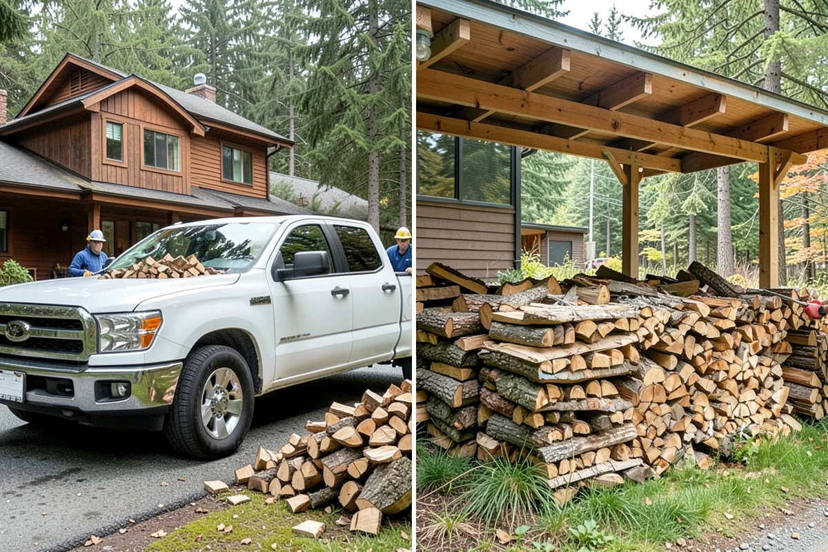 Heating Emergency Firewood in Fircrest, Pierce County, WA - Take your emergency call and assess how much wood you need