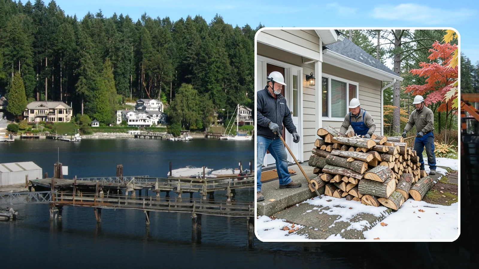 Heating Emergency Firewood in Gig Harbor, Pierce County, WA - When your primary heat fails, we deliver burnable wood fast so your household stays warm through the crisis.