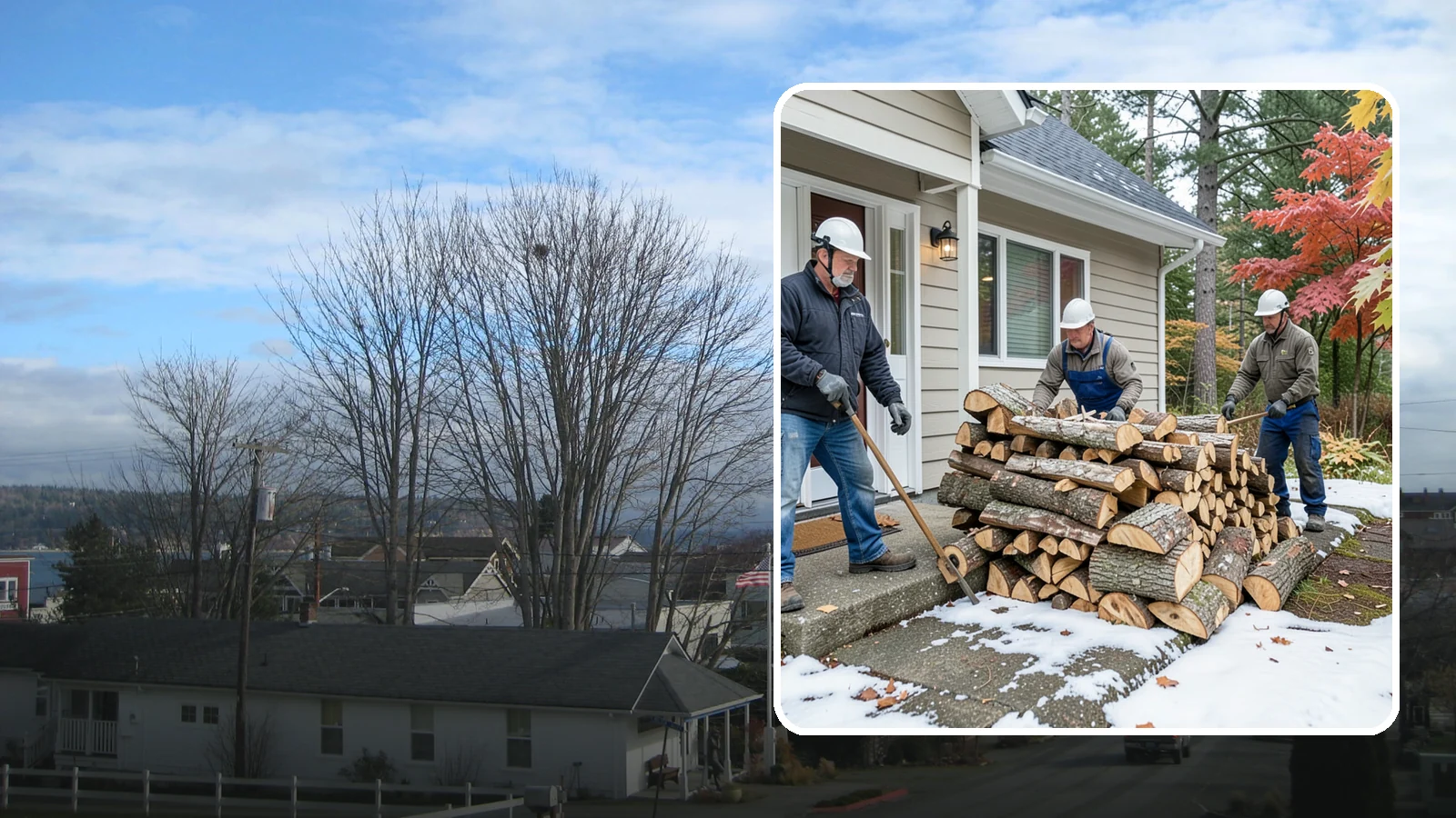 Heating Emergency Firewood in Langley, Island County, WA - When your primary heat fails, we deliver burnable wood fast so your household stays warm through the crisis.
