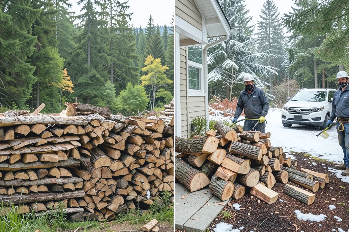 Heating Emergency Firewood in Marysville, Snohomish County, WA - Take your emergency call and assess how much wood you need