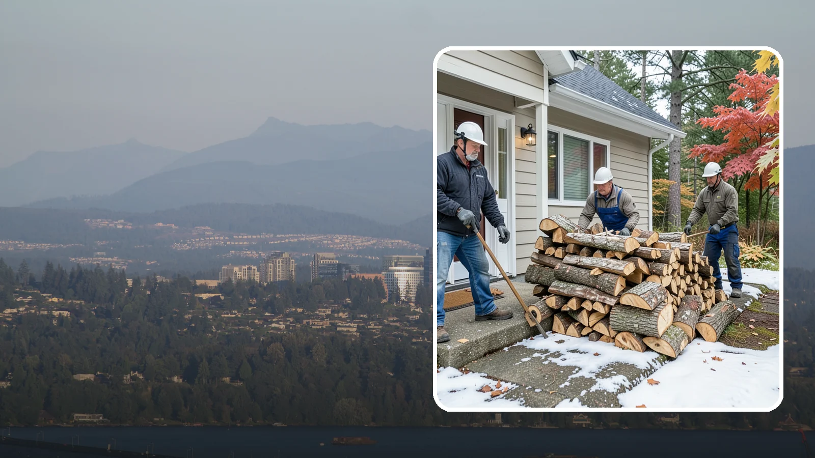 Heating Emergency Firewood in Medina, King County, WA - When your primary heat fails, we deliver burnable wood fast so your household stays warm through the crisis.