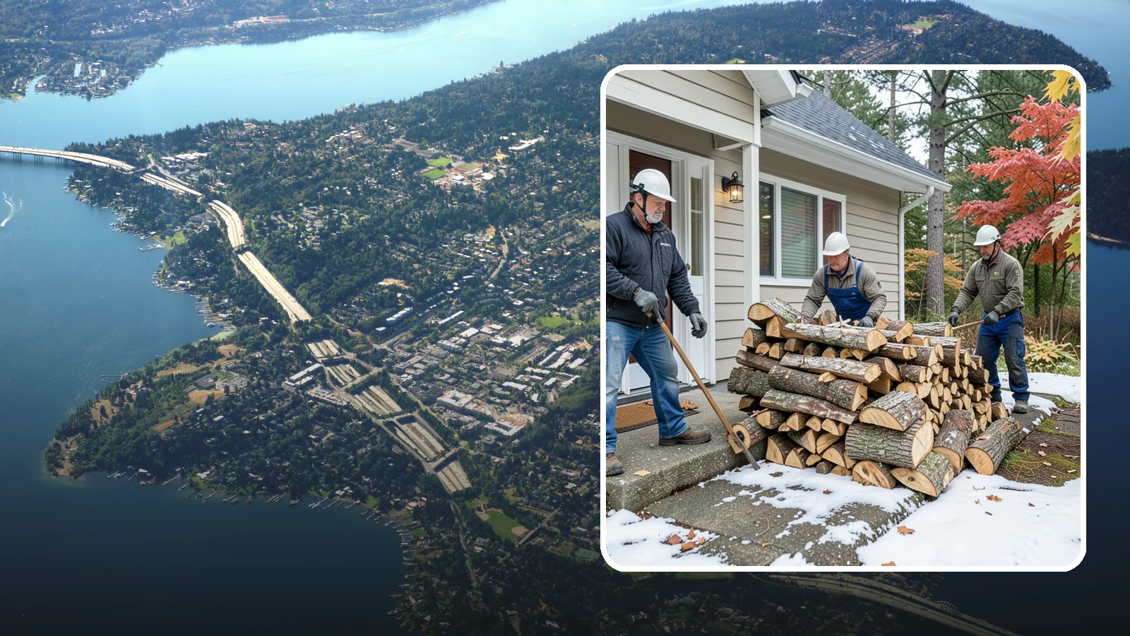 Heating Emergency Firewood in Mercer Island, King County, WA - When your primary heat fails, we deliver burnable wood fast so your household stays warm through the crisis.