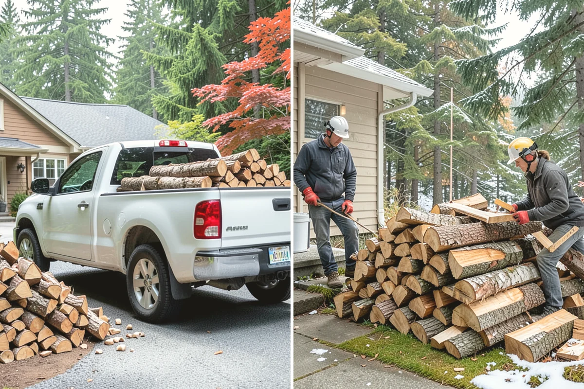 Heating Emergency Firewood in Mukilteo, Snohomish County, WA - Take your emergency call and assess how much wood you need