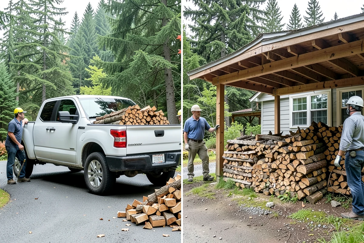 Heating Emergency Firewood in Pacific, King County, WA - Take your emergency call and assess how much wood you need