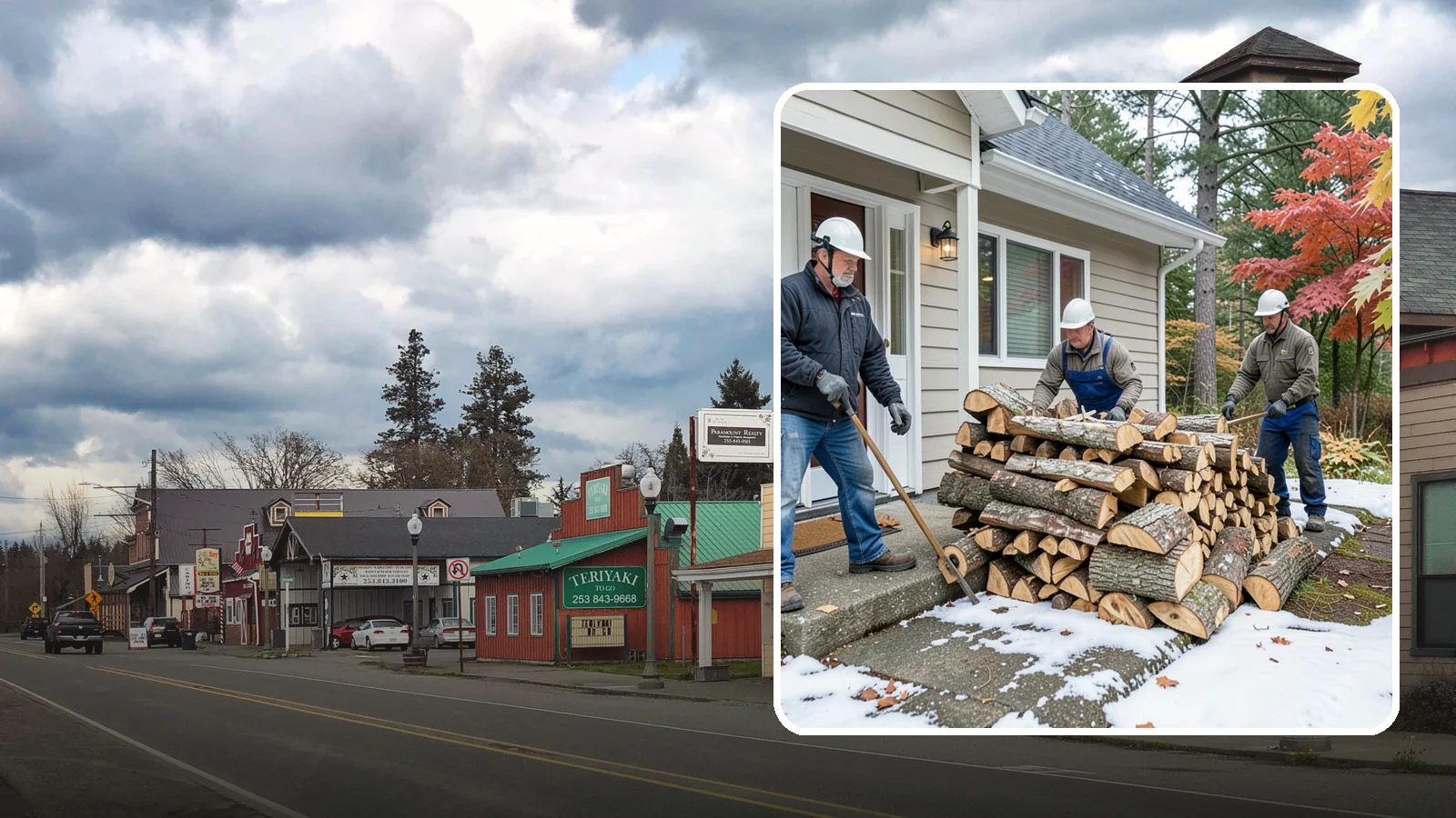 Heating Emergency Firewood in Roy, Pierce County, WA - When your primary heat fails, we deliver burnable wood fast so your household stays warm through the crisis.