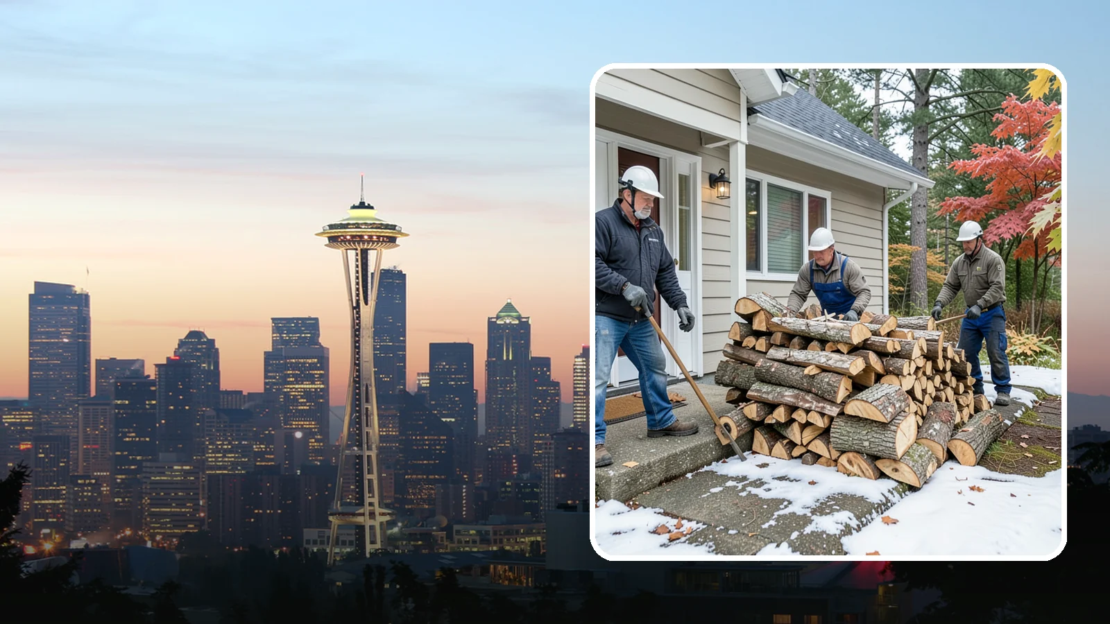 Heating Emergency Firewood in Seattle, King County, WA - When your primary heat fails, we deliver burnable wood fast so your household stays warm through the crisis.