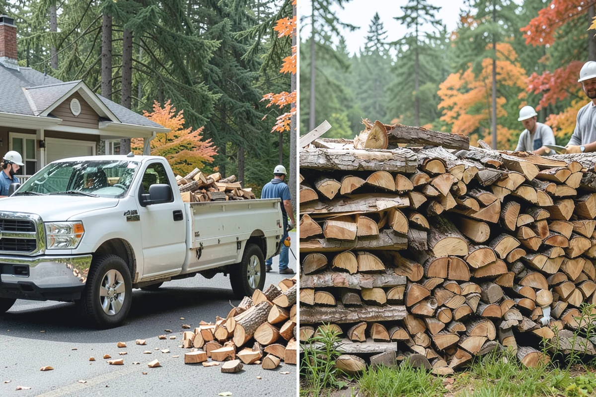 Heating Emergency Firewood in South Prairie, Pierce County, WA - Take your emergency call and assess how much wood you need