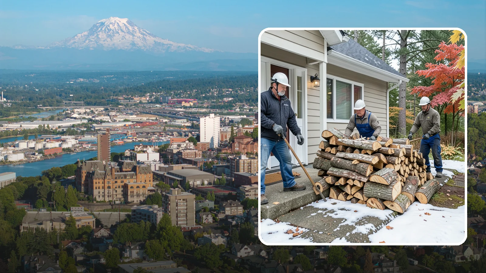 Heating Emergency Firewood in Tacoma, Pierce County, WA - When your primary heat fails, we deliver burnable wood fast so your household stays warm through the crisis.