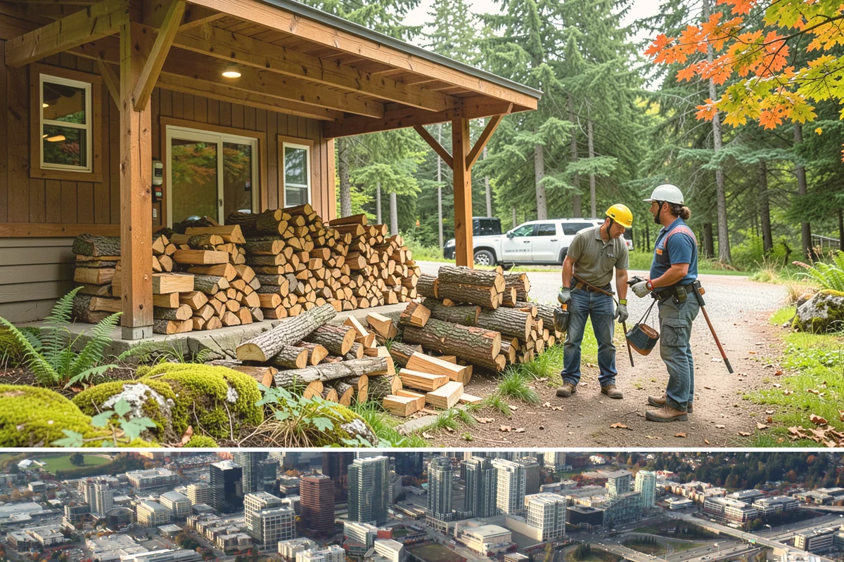 Holiday Firewood Delivery in Bellevue, King County, WA - Late fall through the winter holidays is the window, so booking ahead of the busy calendar secures your date.