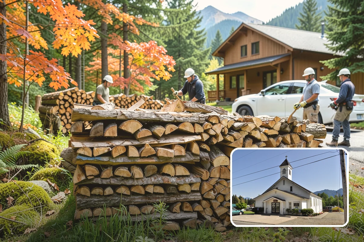 Holiday Firewood Delivery in Concrete, Skagit County, WA - Keeps you stocked through a high-use season