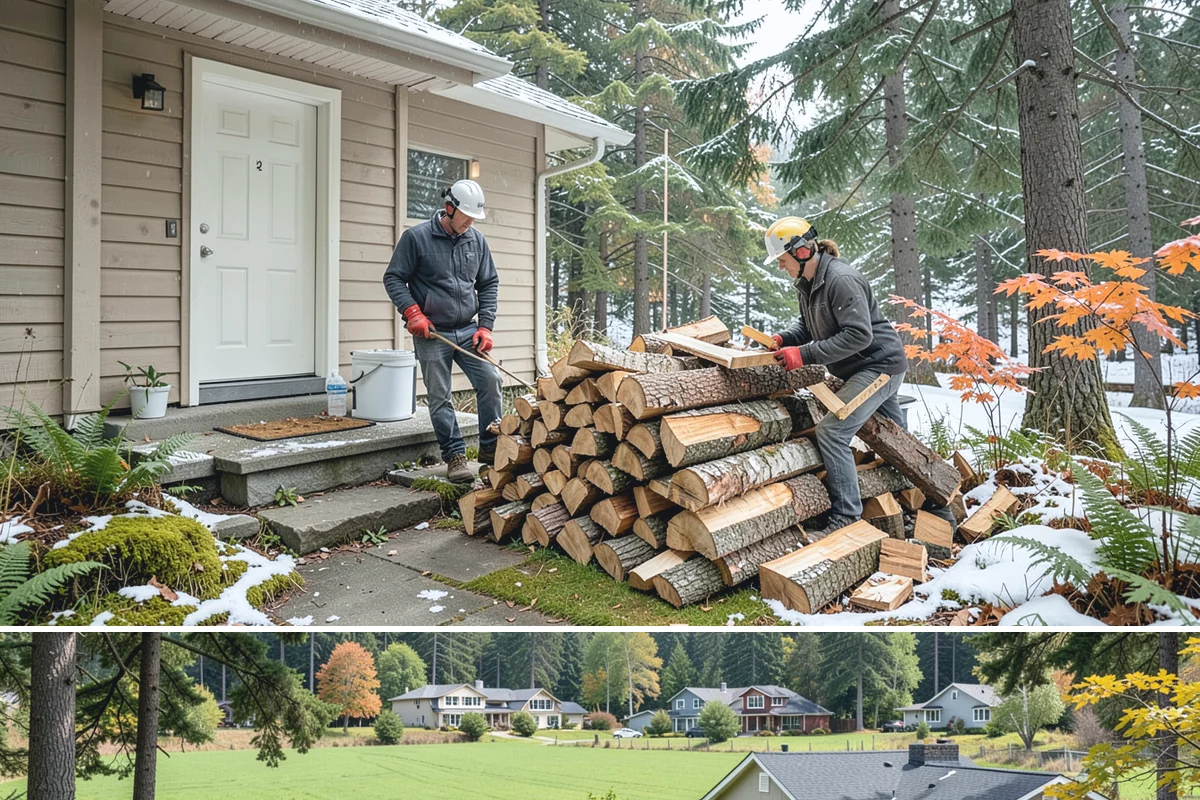 Holiday Firewood Delivery in Lyman, Skagit County, WA - Late fall through the winter holidays is the window, so booking ahead of the busy calendar secures your date.