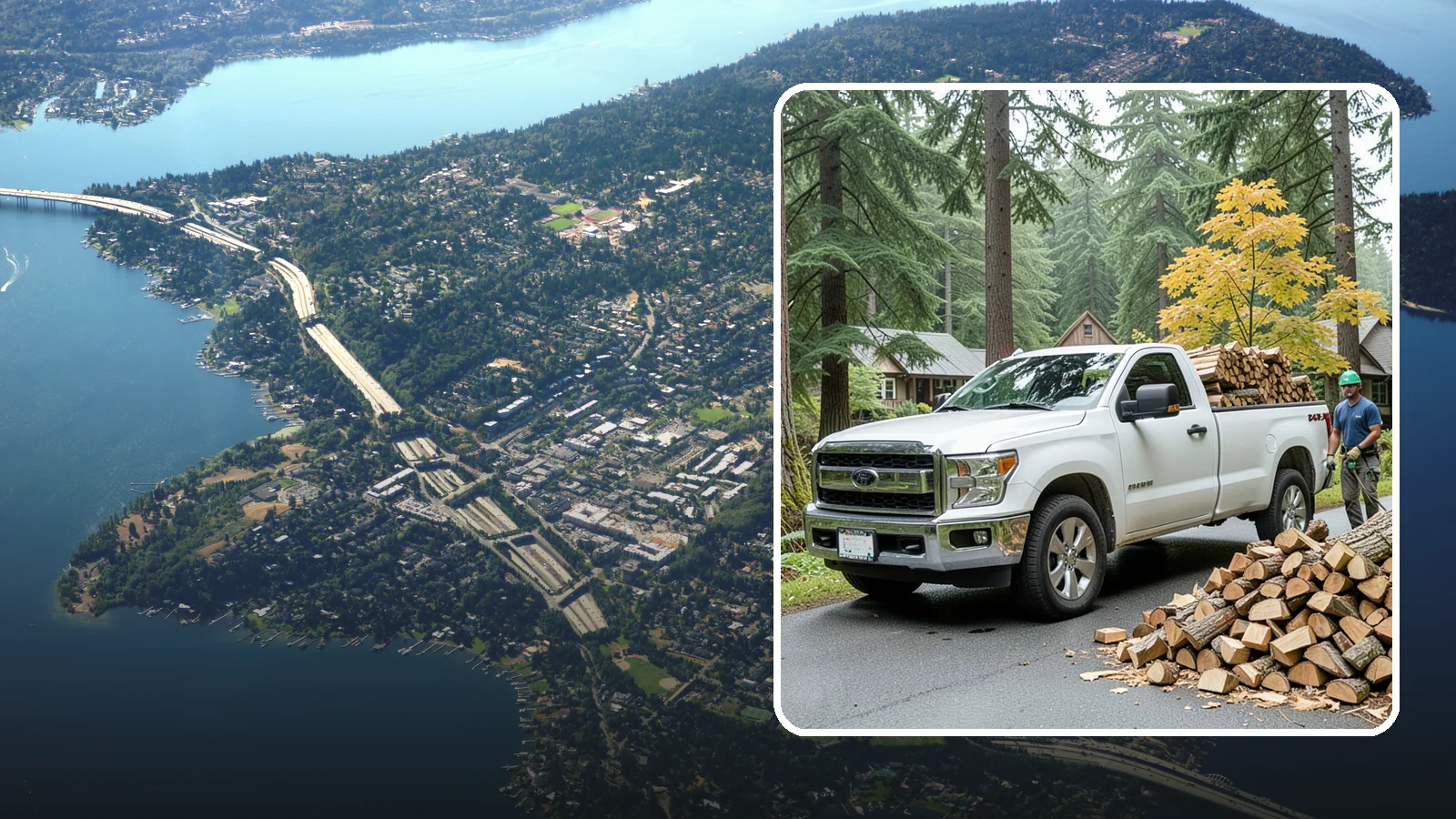 Holiday Firewood Delivery in Mercer Island, King County, WA - We deliver dry wood around the holidays so your gatherings stay warm and your fires burn bright.
