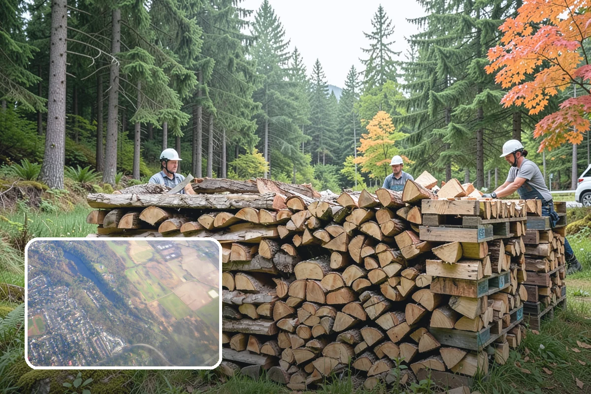 Hotel Firewood in Algona, King County, WA - Dry wood that keeps lobby and patio fires inviting