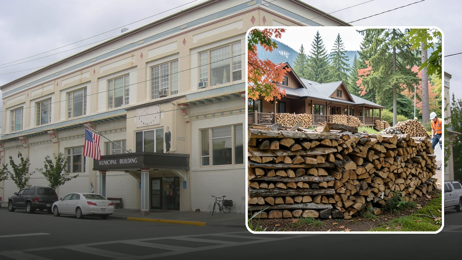 Hotel Firewood in Anacortes, Skagit County, WA - We keep Pacific Northwest hotels stocked with seasoned firewood for lobby fireplaces, patios, and guest fire features.