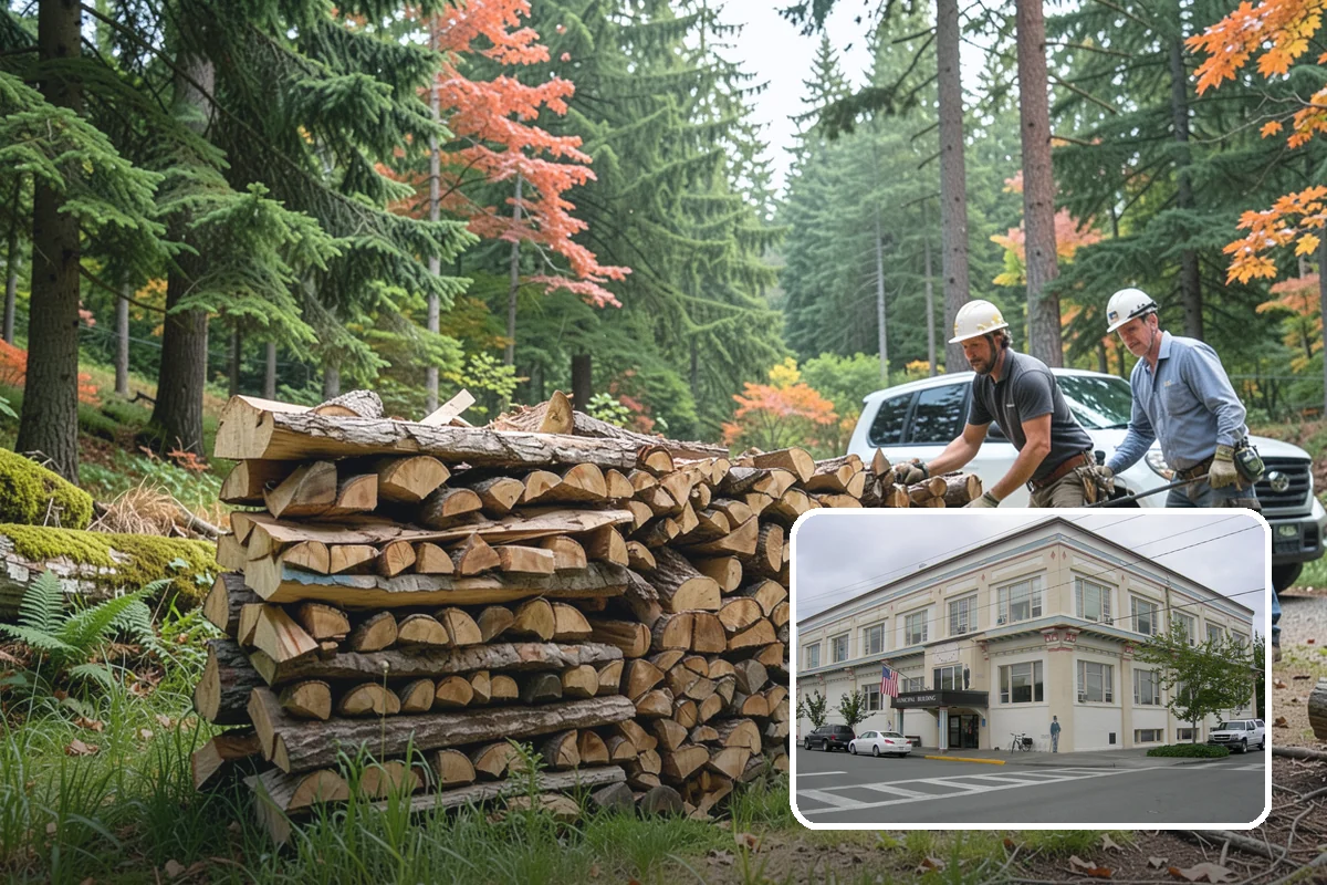 Hotel Firewood in Anacortes, Skagit County, WA - Dry wood that keeps lobby and patio fires inviting