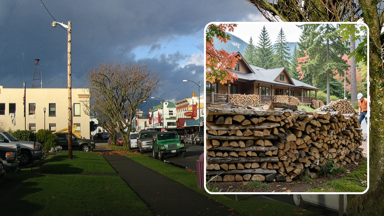 Hotel Firewood in Arlington, Snohomish County, WA - We keep Pacific Northwest hotels stocked with seasoned firewood for lobby fireplaces, patios, and guest fire features.