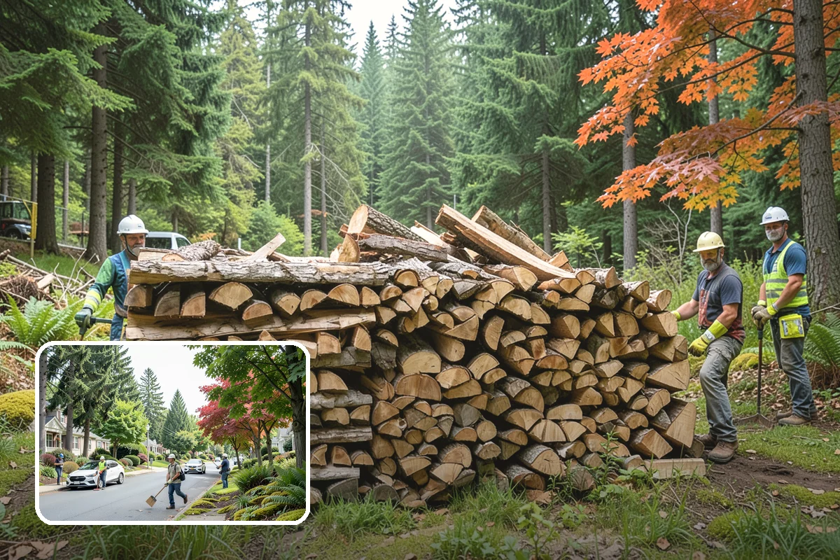 Hotel Firewood in Beaux Arts Village, King County, WA - Dry wood that keeps lobby and patio fires inviting