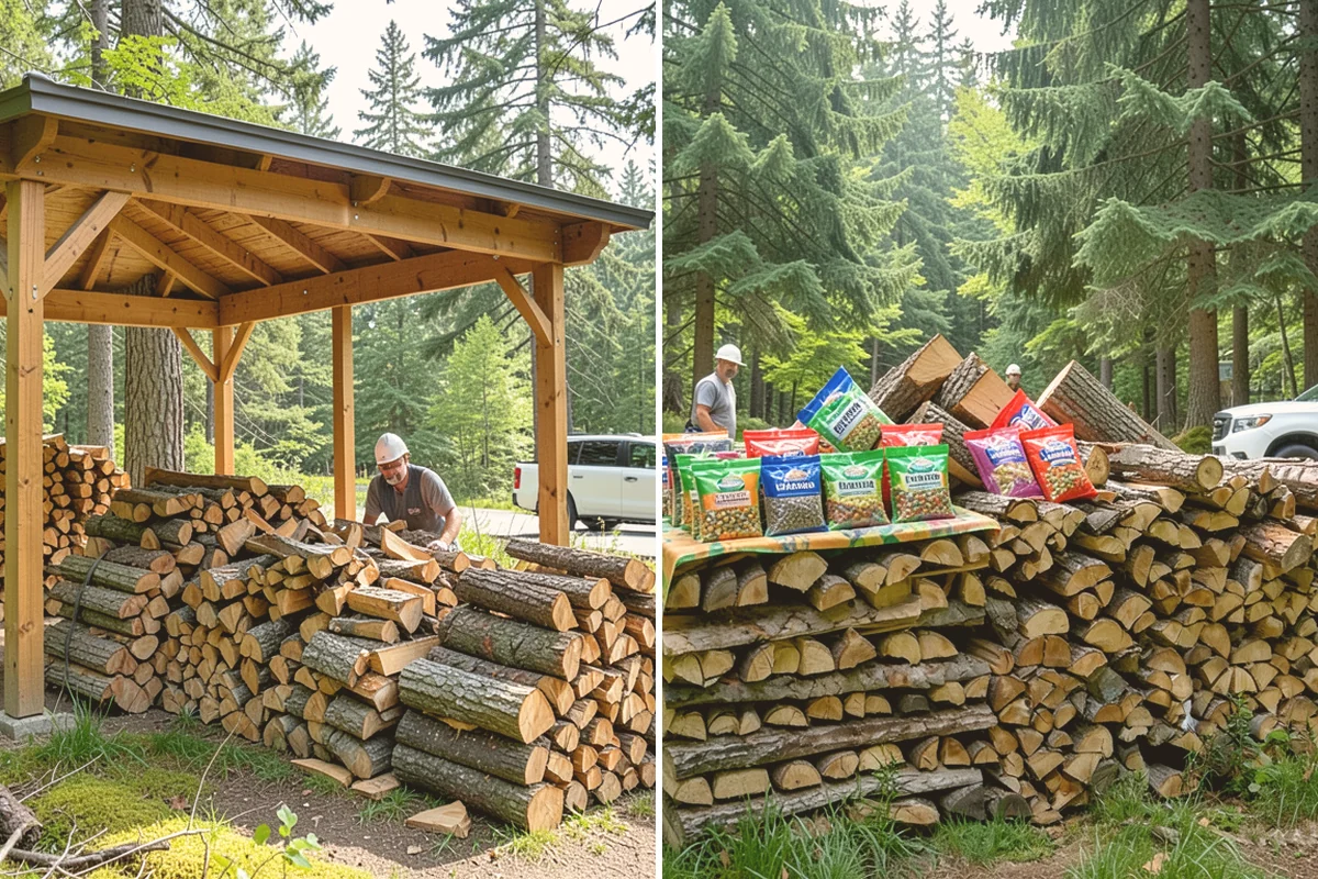 Hotel Firewood in Bellevue, King County, WA - Identify each fireplace and fire feature on-site