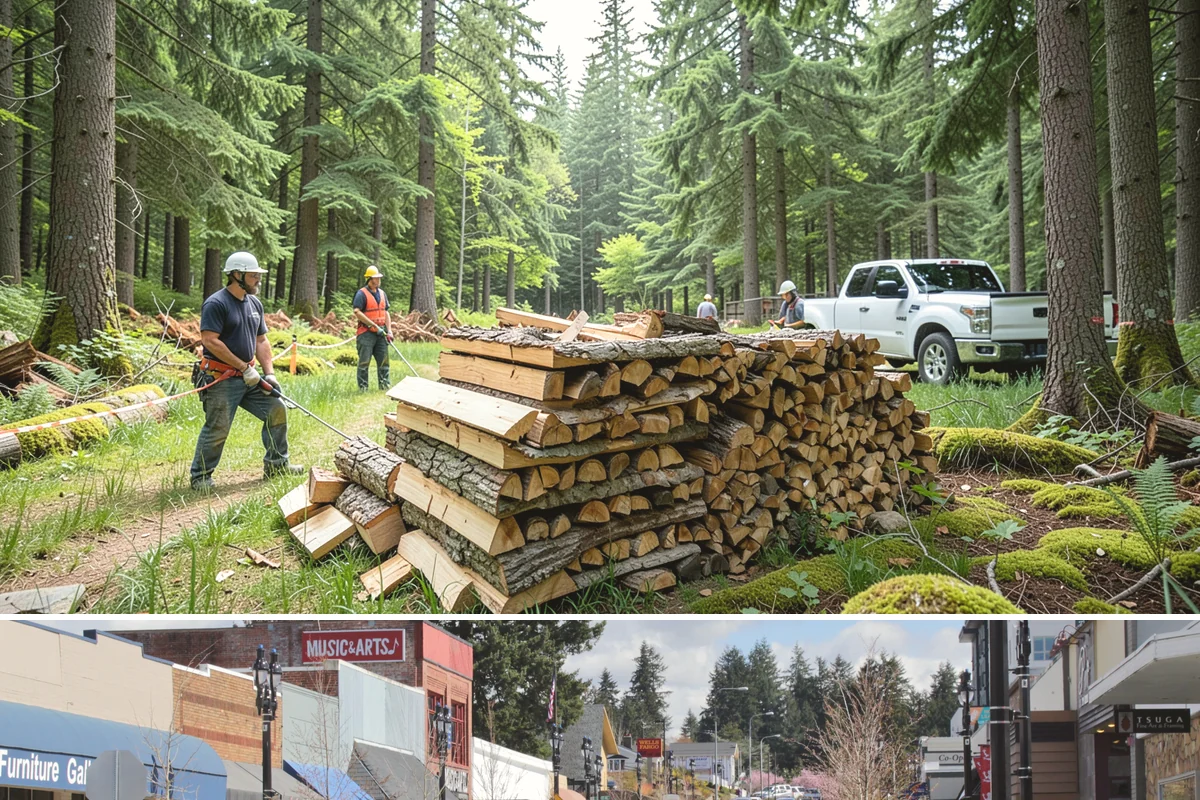 Hotel Firewood in Bothell, King County, WA - Boost supply for the fall and winter months when lobby and patio fires run daily.