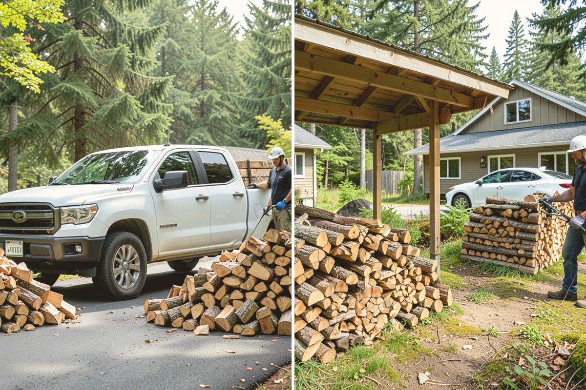 Hotel Firewood in Brier, Snohomish County, WA - Identify each fireplace and fire feature on-site