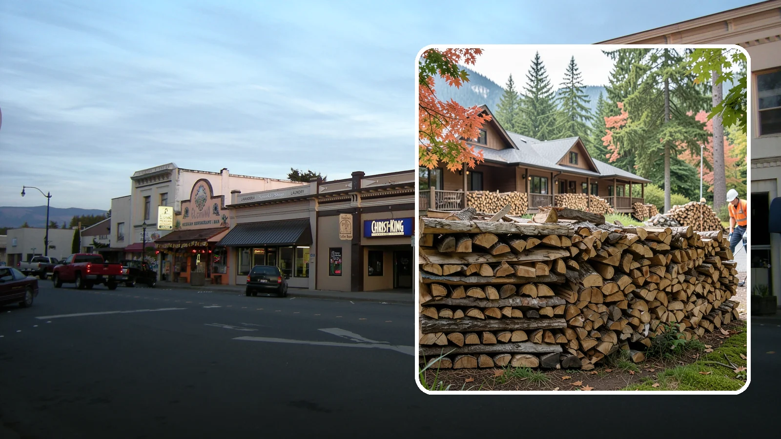 Hotel Firewood in Burlington, Skagit County, WA - We keep Pacific Northwest hotels stocked with seasoned firewood for lobby fireplaces, patios, and guest fire features.