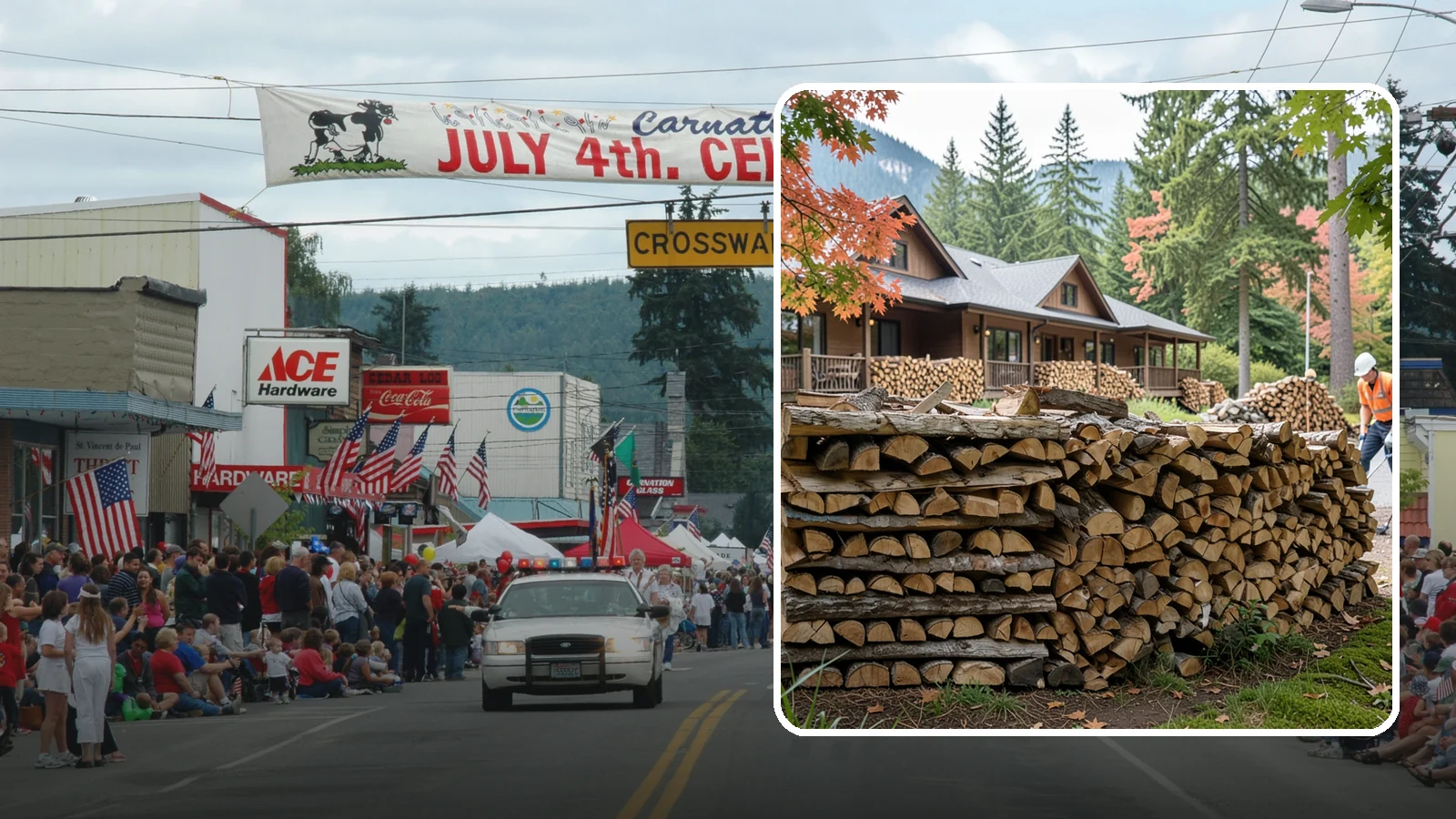 Hotel Firewood in Carnation, King County, WA - We keep Pacific Northwest hotels stocked with seasoned firewood for lobby fireplaces, patios, and guest fire features.