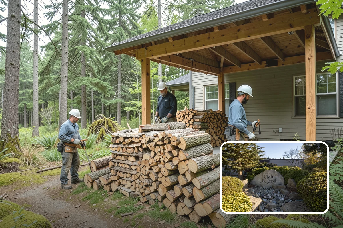 Hotel Firewood in Clyde Hill, King County, WA - Dry wood that keeps lobby and patio fires inviting