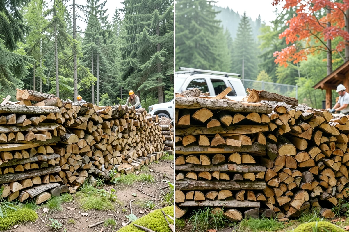 Hotel Firewood in Concrete, Skagit County, WA - Identify each fireplace and fire feature on-site