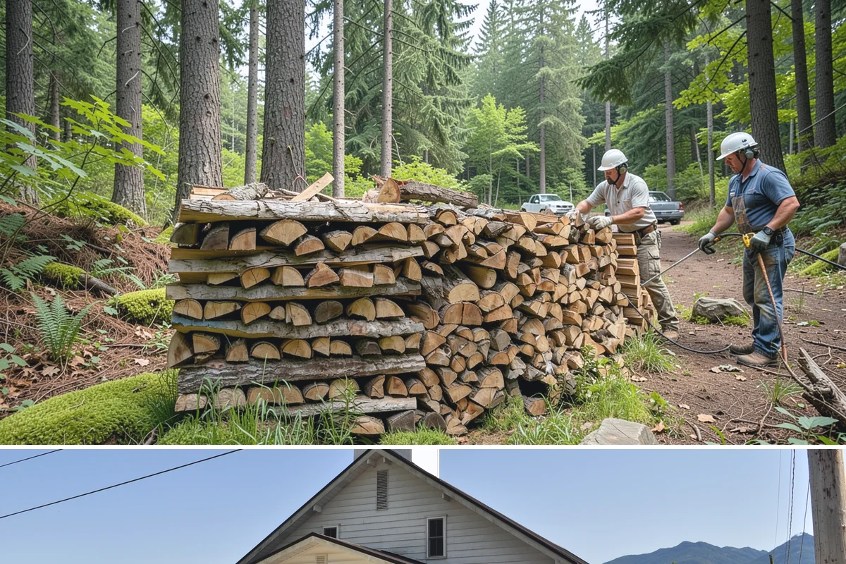 Hotel Firewood in Concrete, Skagit County, WA - Boost supply for the fall and winter months when lobby and patio fires run daily.