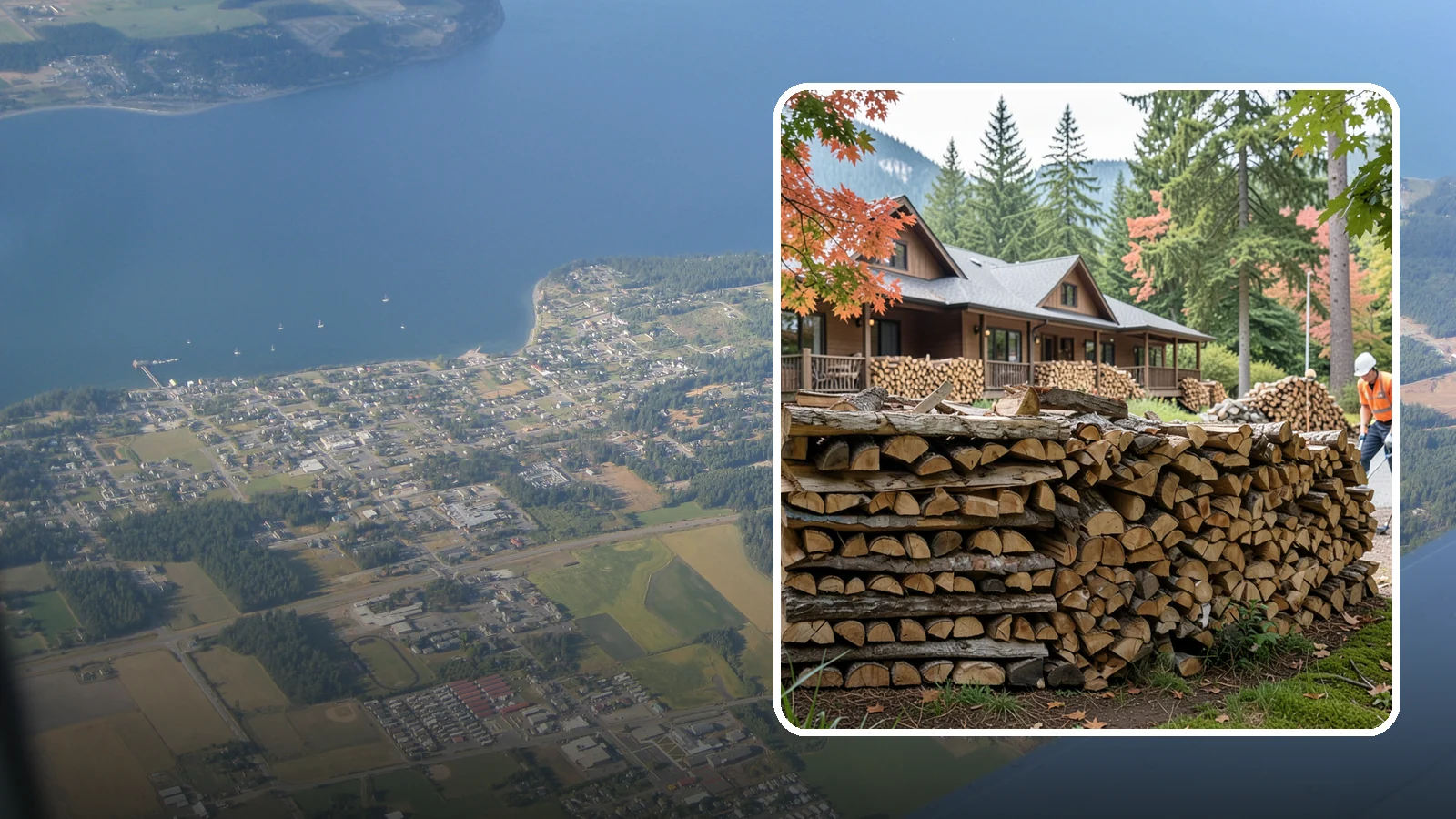 Hotel Firewood in Coupeville, Island County, WA - We keep Pacific Northwest hotels stocked with seasoned firewood for lobby fireplaces, patios, and guest fire features.
