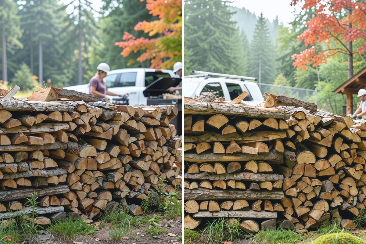 Hotel Firewood in Darrington, WA - Identify each fireplace and fire feature on-site