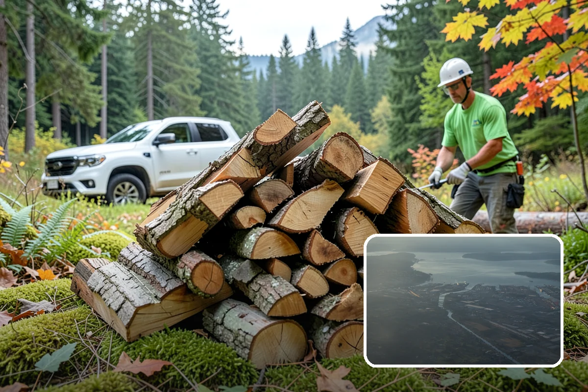 Hotel Firewood in Fife, Pierce County, WA - Dry wood that keeps lobby and patio fires inviting