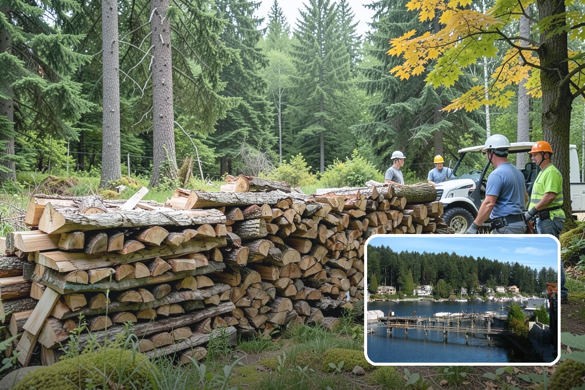 Hotel Firewood in Gig Harbor, Pierce County, WA - Dry wood that keeps lobby and patio fires inviting