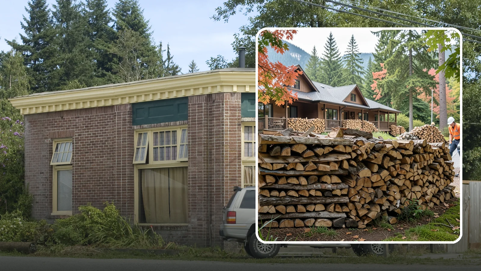 Hotel Firewood in Hamilton, Skagit County, WA - We keep Pacific Northwest hotels stocked with seasoned firewood for lobby fireplaces, patios, and guest fire features.